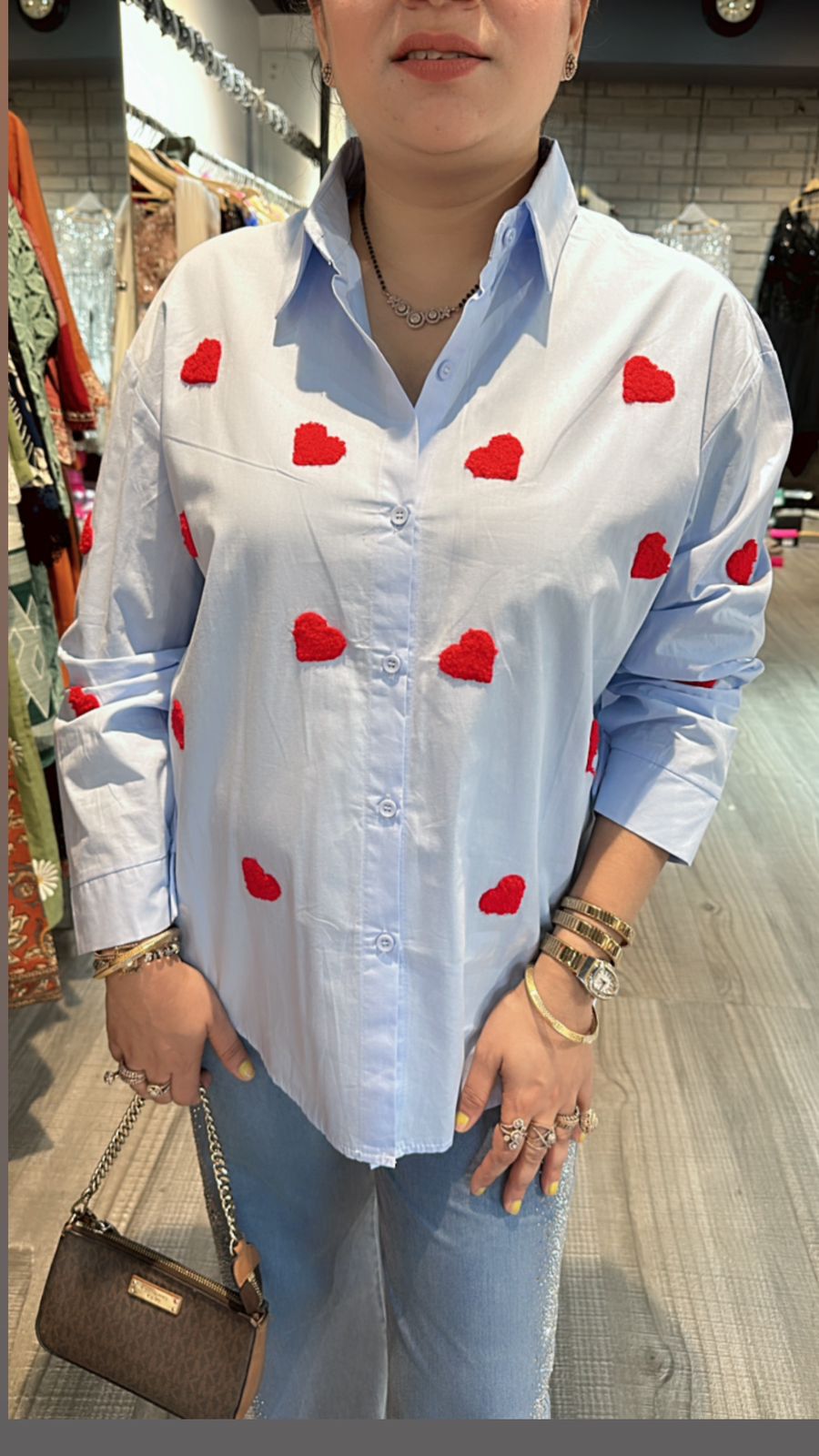 Blue Red Heart ❤️ Shirt