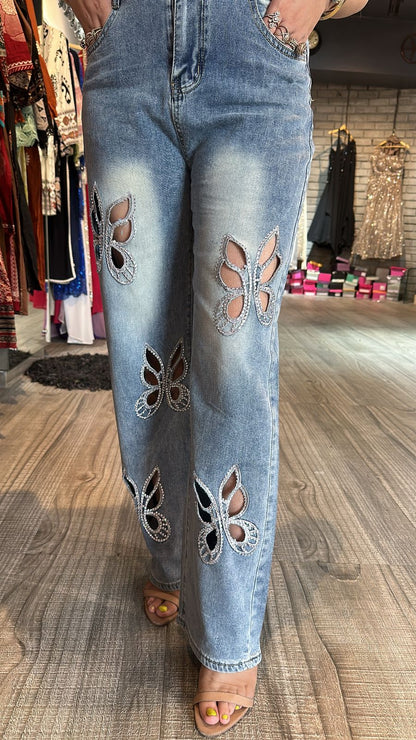 Butterfly wale Denim