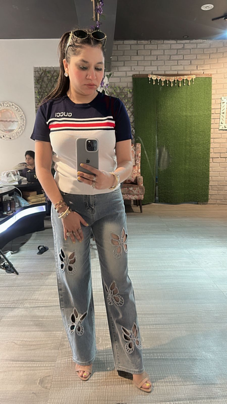 Gucci strip Top