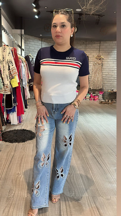 Gucci strip Top