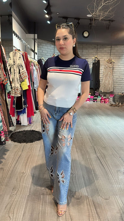 Gucci strip Top