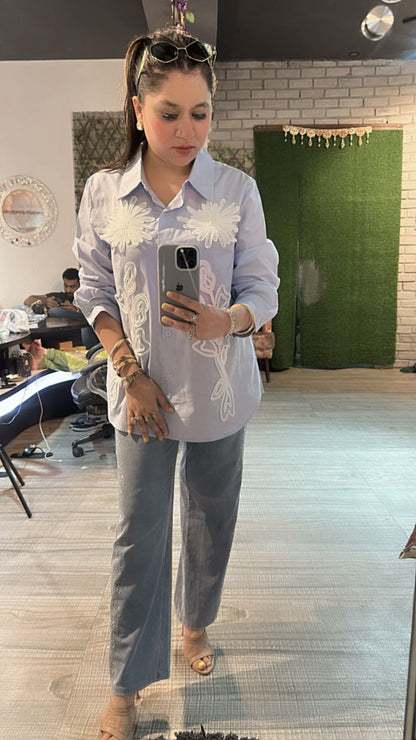 Labubu powder Blue Shirt