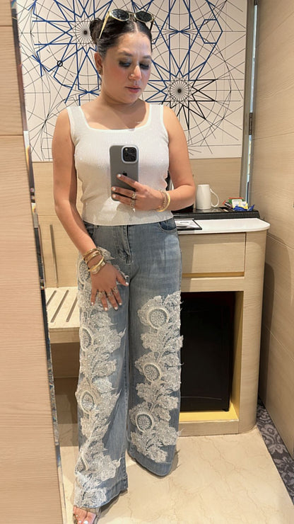Lace Pearl wale Denim