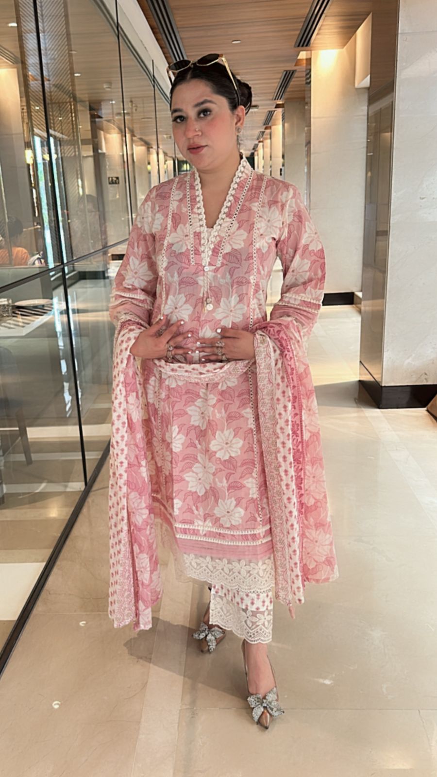Vrindavan Floral Lace suit