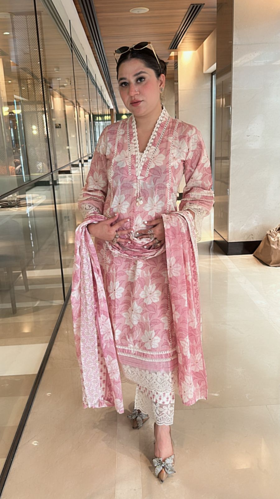 Vrindavan Floral Lace suit