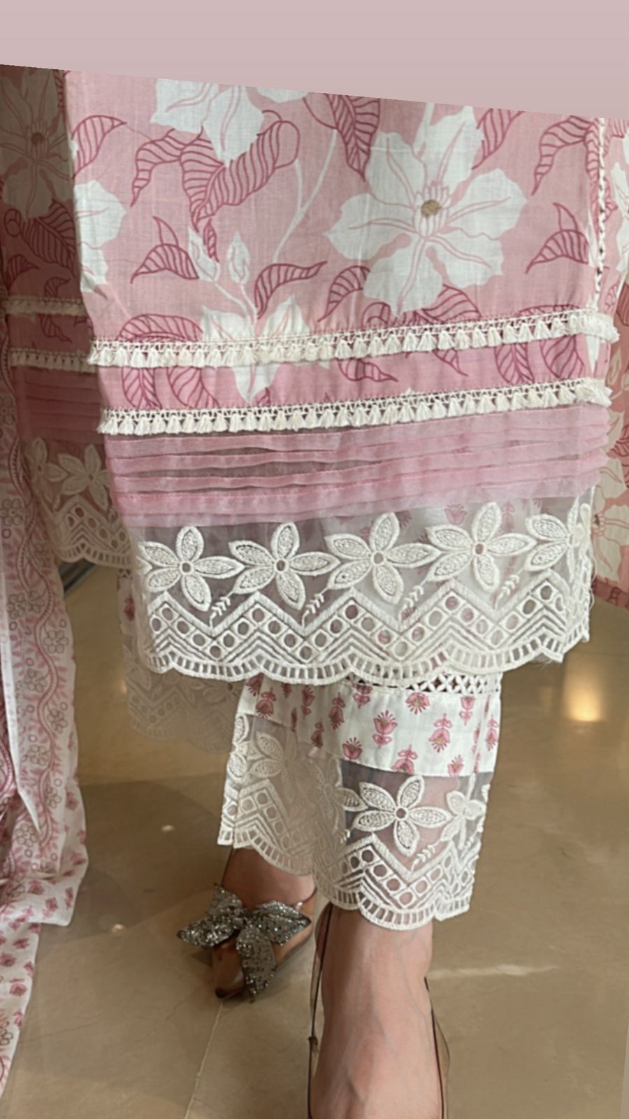 Vrindavan Floral Lace suit