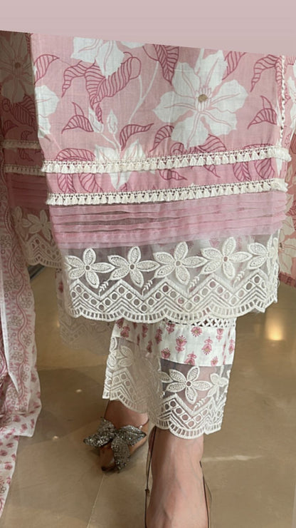 Vrindavan Floral Lace suit