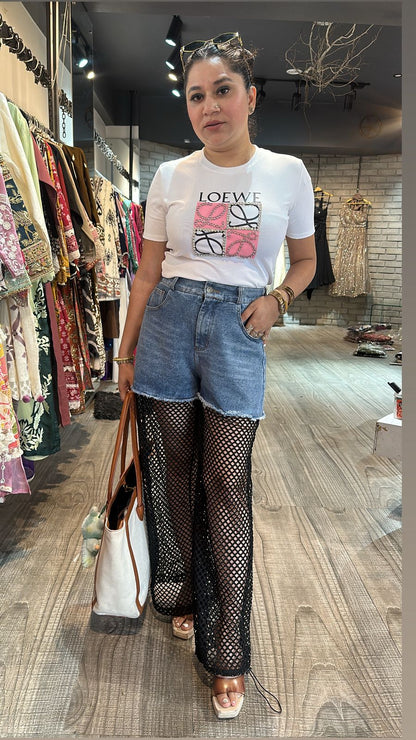 Net wale Denim
