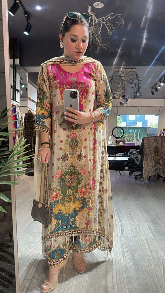 Paisley Digital Print suit