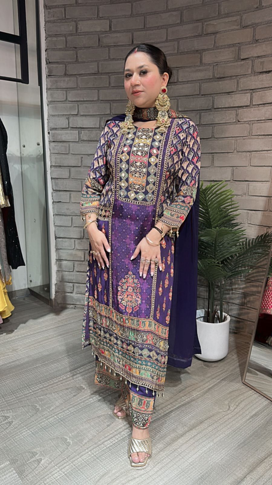 Jamun Digital print suit