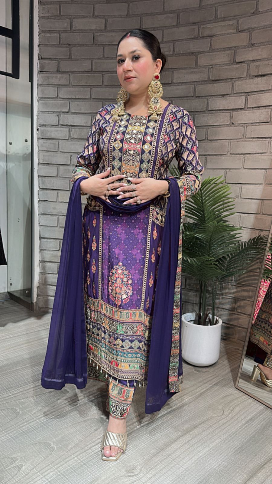 Jamun Digital print suit
