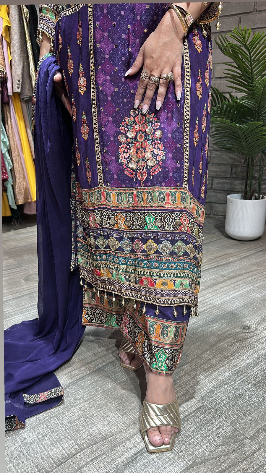 Jamun Digital print suit