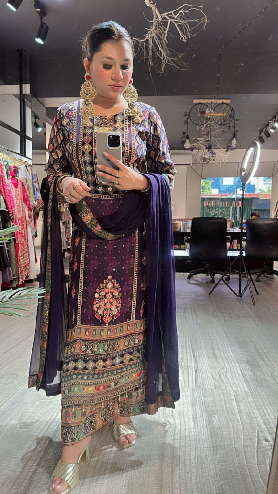 Jamun Digital print suit