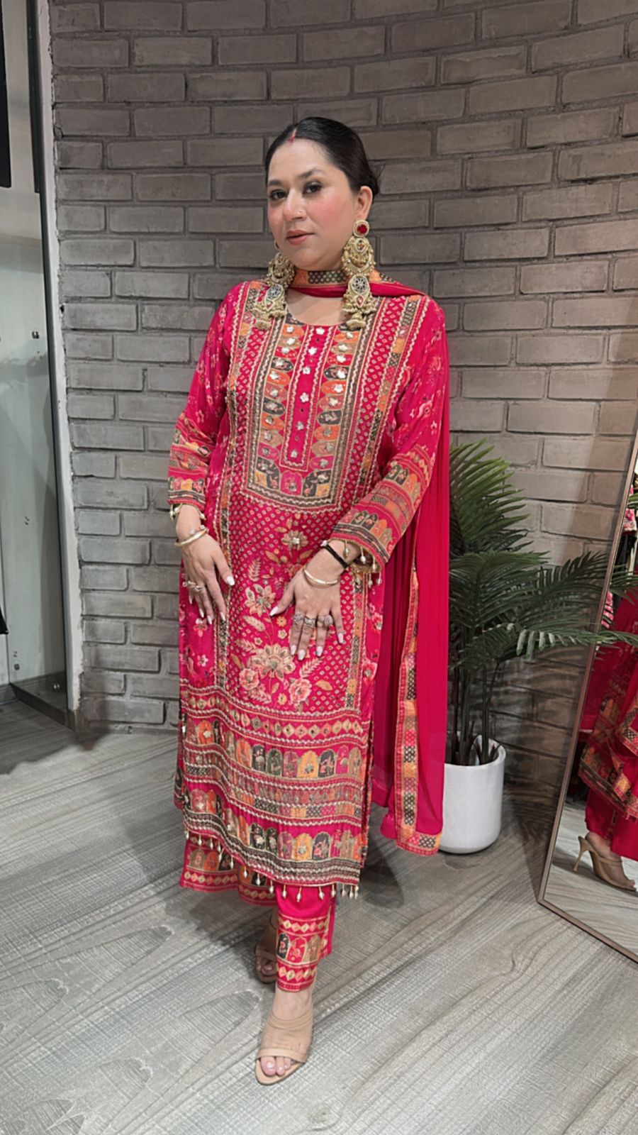 Raspberry Digital print suit