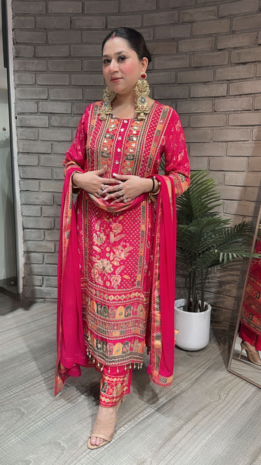 Raspberry Digital print suit