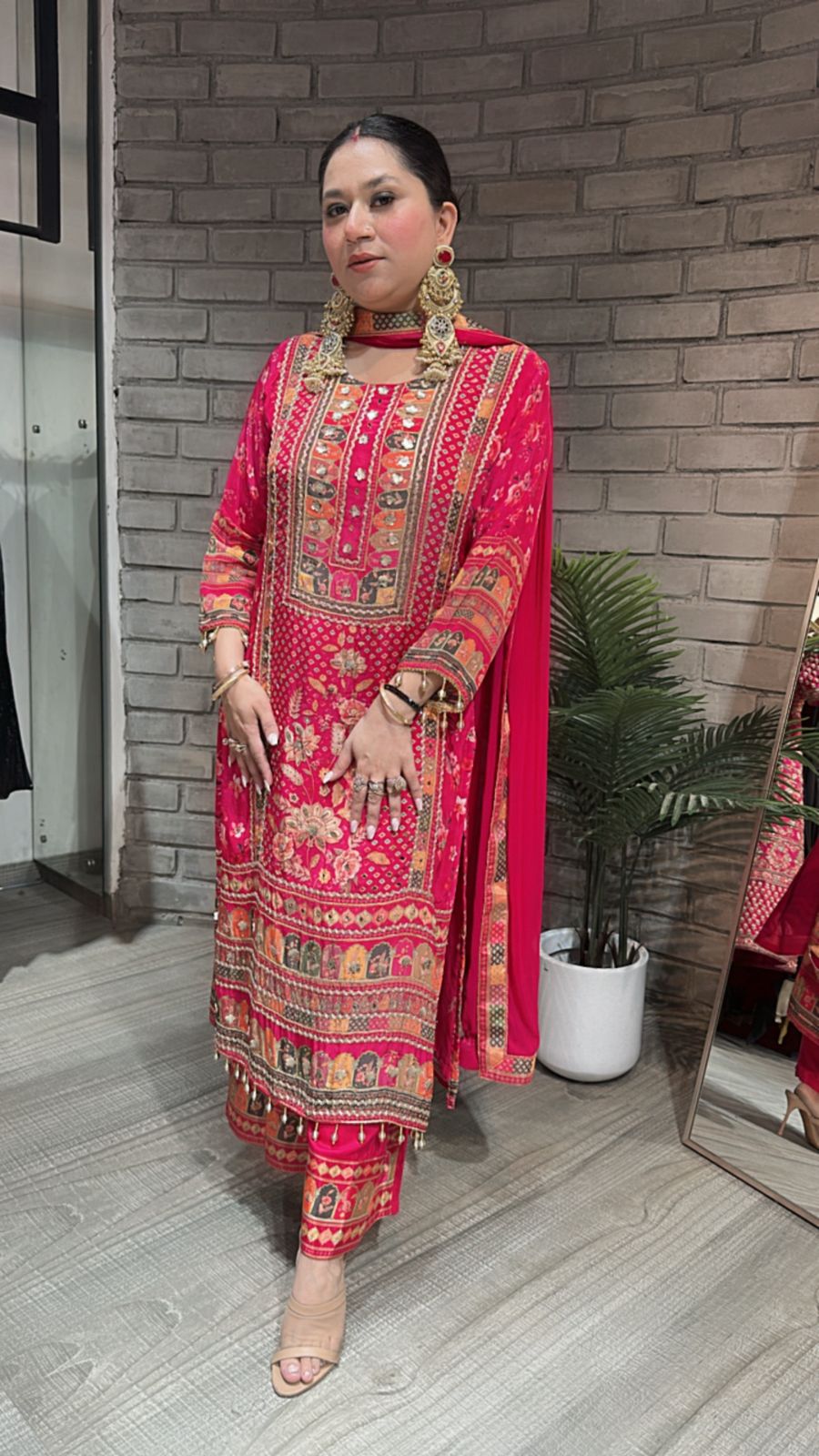 Raspberry Digital print suit