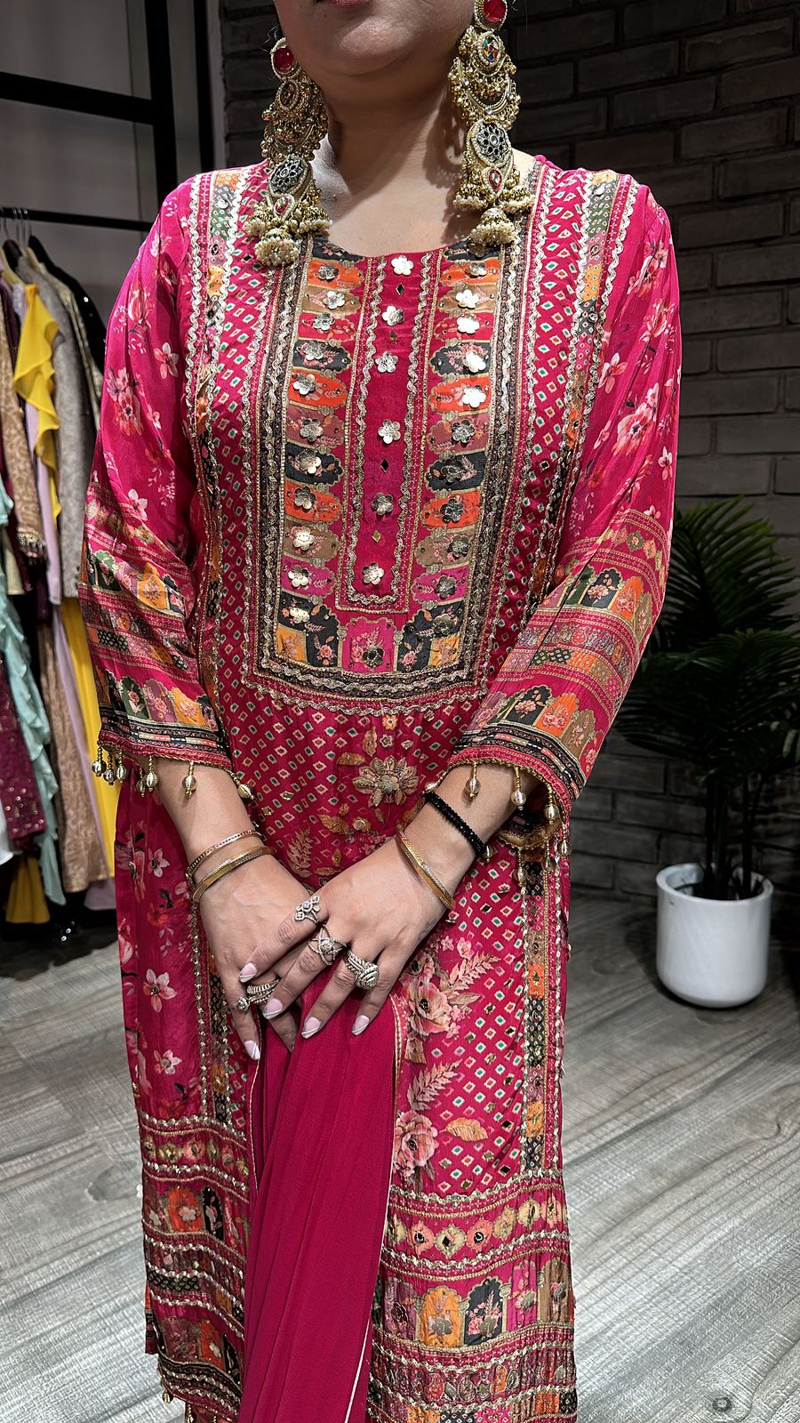 Raspberry Digital print suit