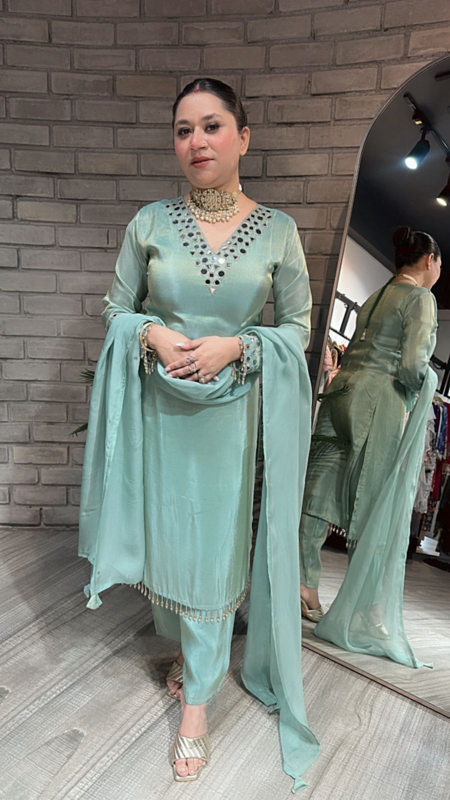 Guru ji Birthday Sea Green Suit