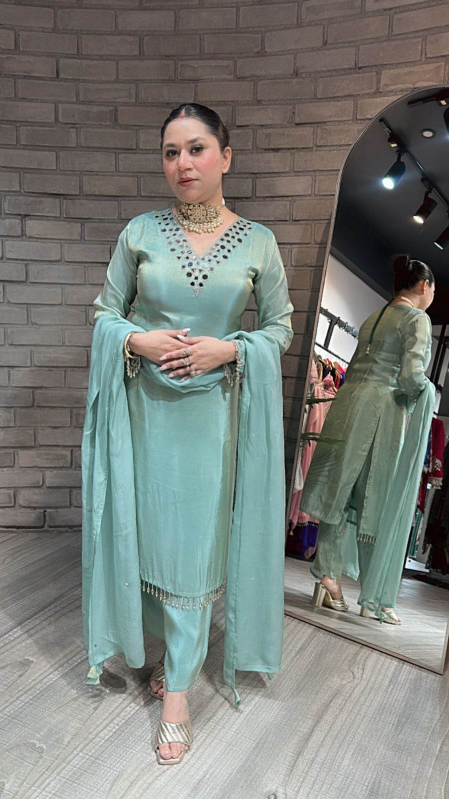Guru ji Birthday Sea Green Suit