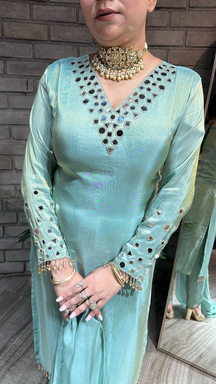 Guru ji Birthday Sea Green Suit