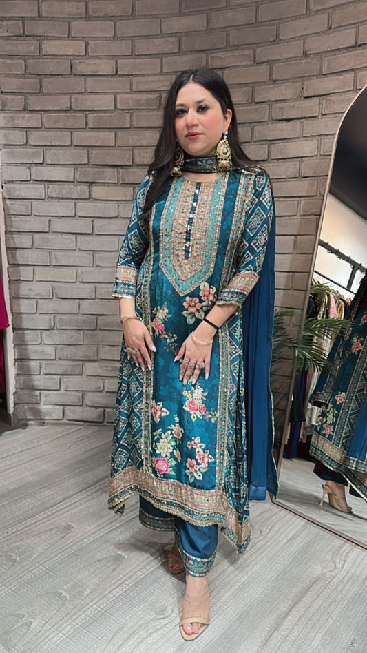 Nargis Aline Digital print suit