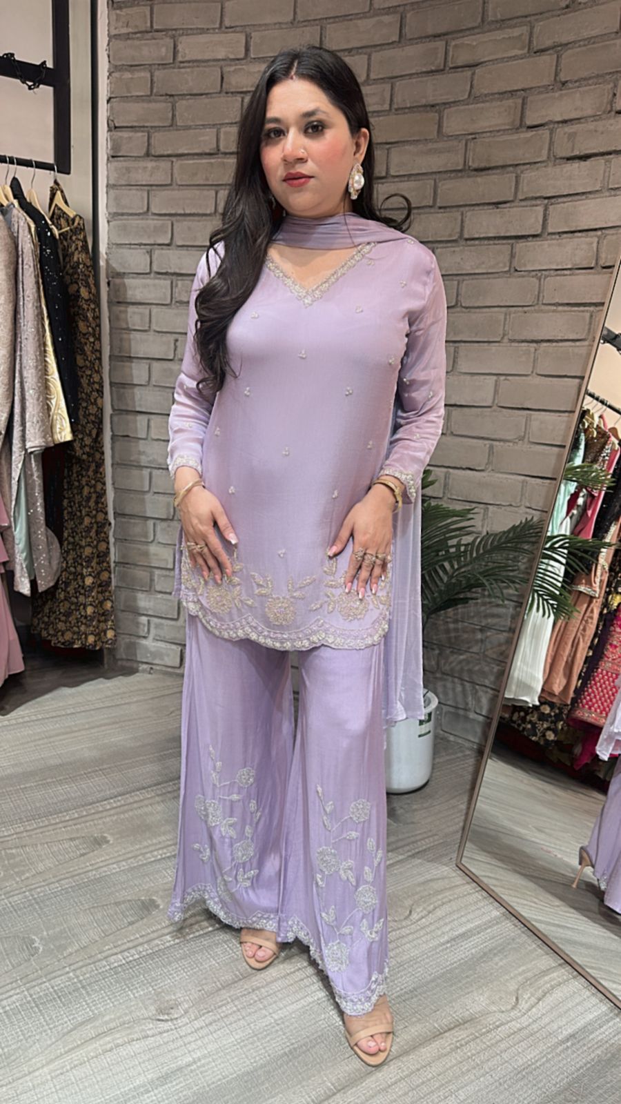 Jalebi Lavander katdana suit