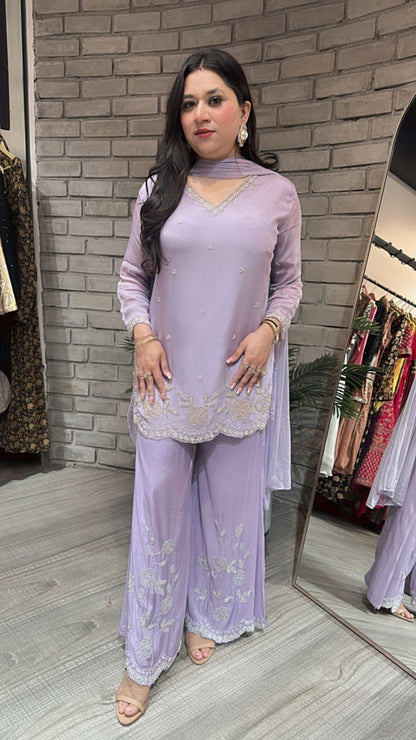 Jalebi Lavander katdana suit