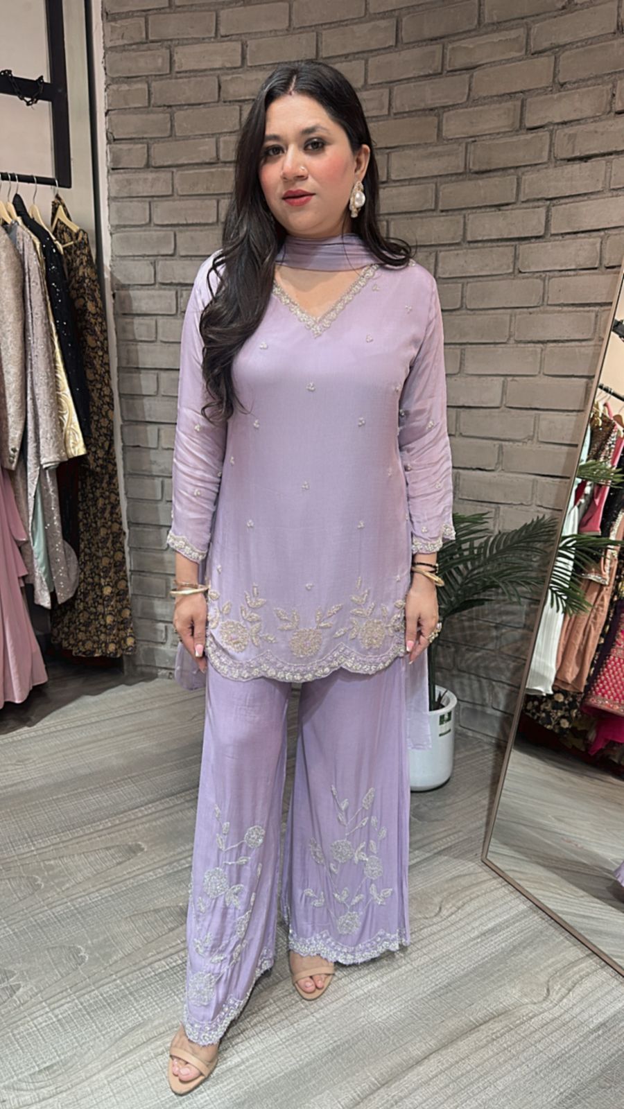Jalebi Lavander katdana suit