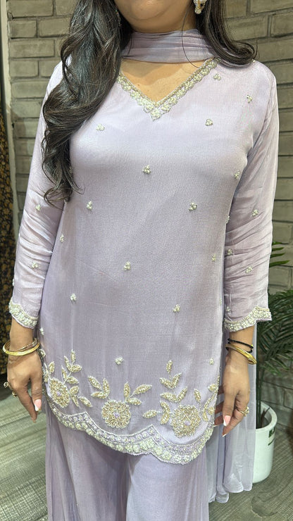 Jalebi Lavander katdana suit