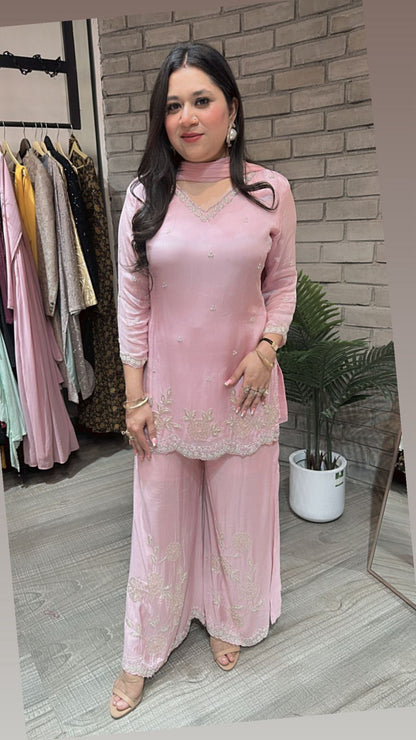 Jalebi Baby Pink katdana suit
