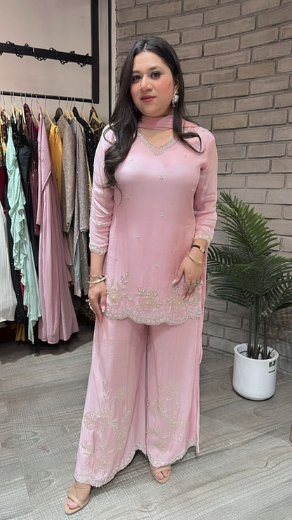 Jalebi Baby Pink katdana suit