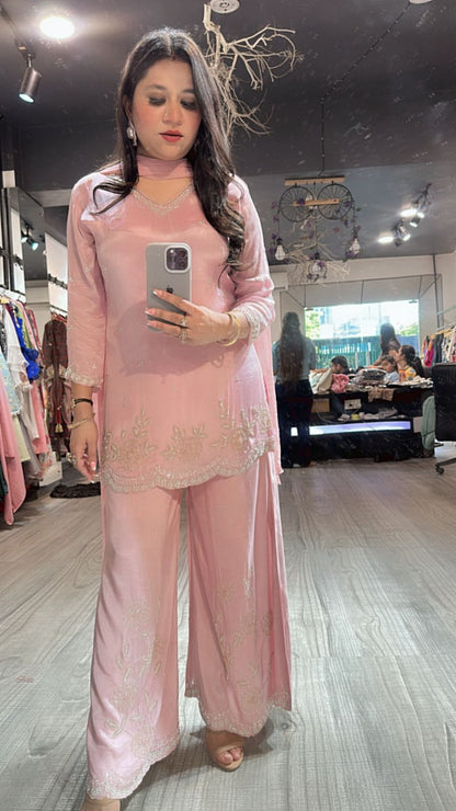 Jalebi Baby Pink katdana suit