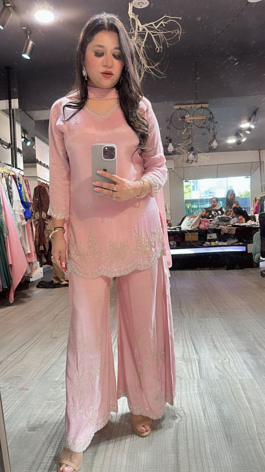 Jalebi Baby Pink katdana suit
