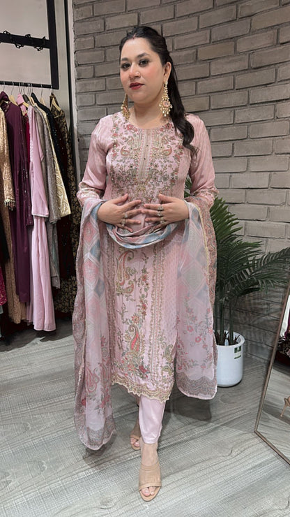 Fankaar Baby pink Digital suit