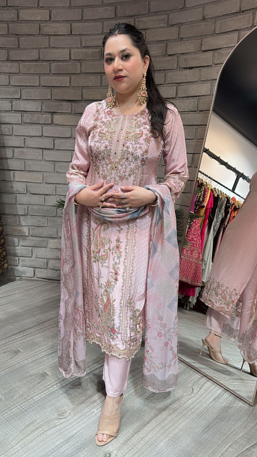 Fankaar Baby pink Digital suit