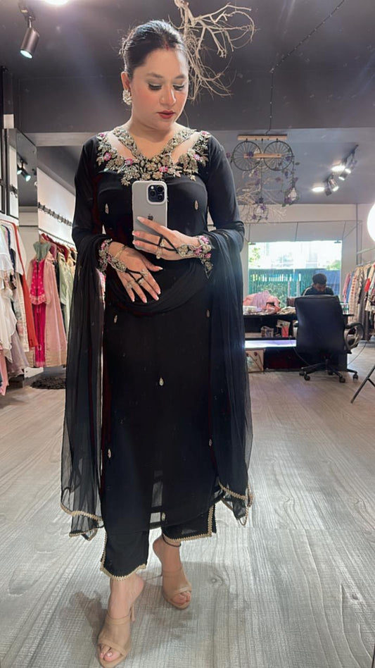 Noorani Black Designer suit
