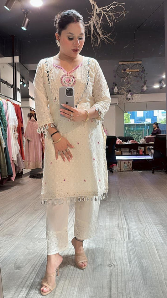 Gulzar Mirror Chiffle Cordset