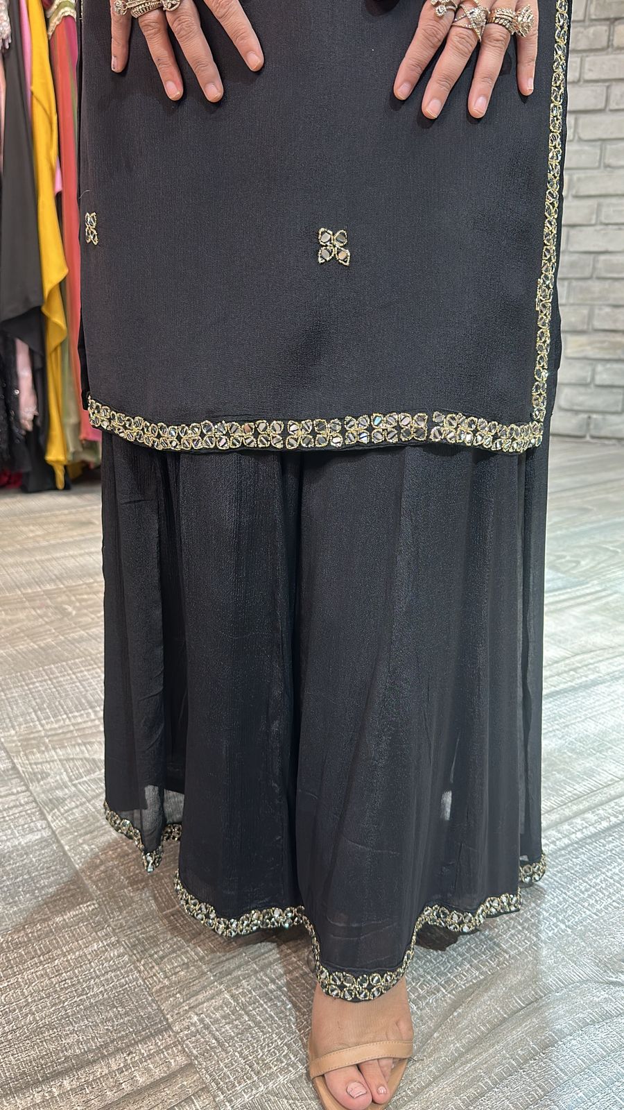 Gulab Jamun Black Katdana suit