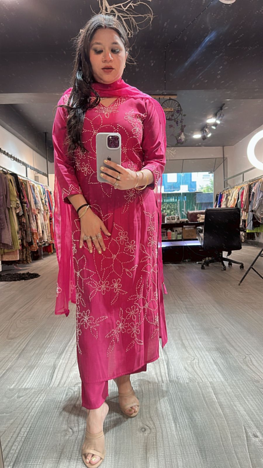 Bershka Raddish Thread Work Suit