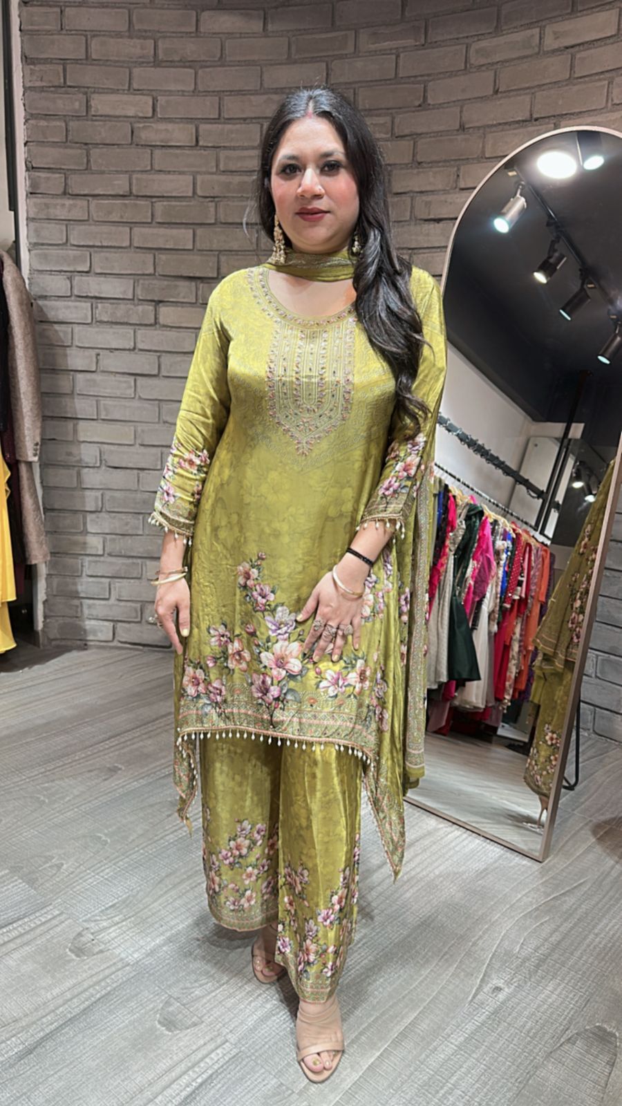 Hariyali Teej C-cut Digital Print Suit