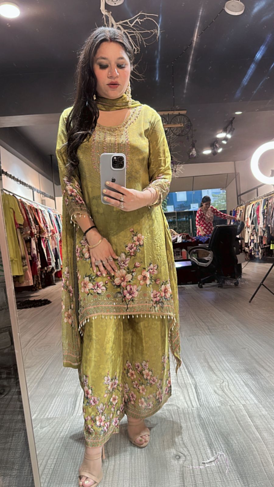 Hariyali Teej C-cut Digital Print Suit