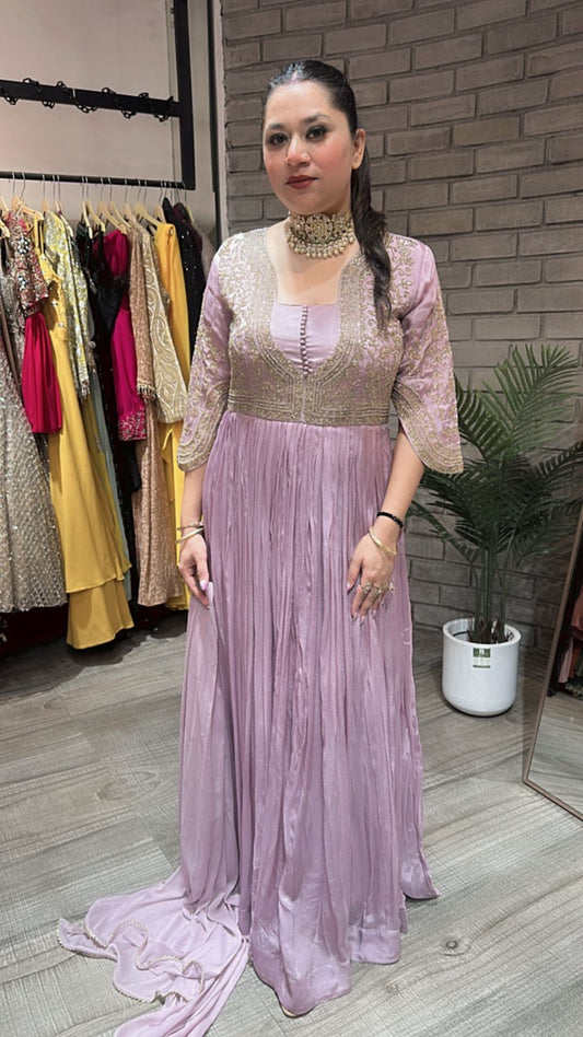 Hayatt katdana Lavander Anarkali