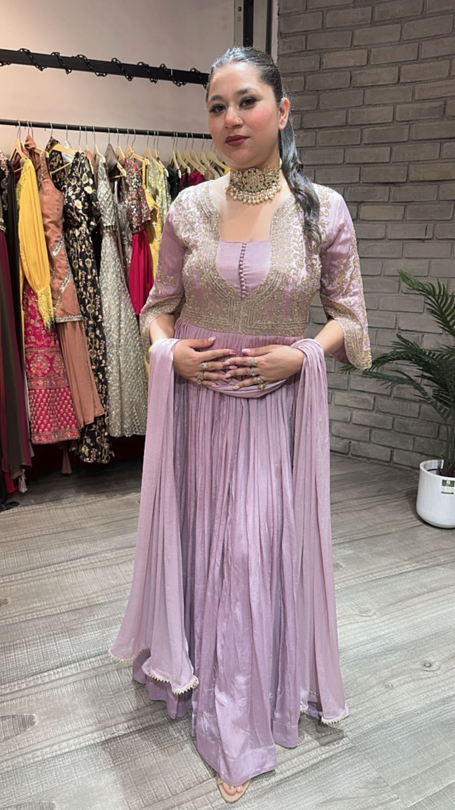 Hayatt katdana Lavander Anarkali