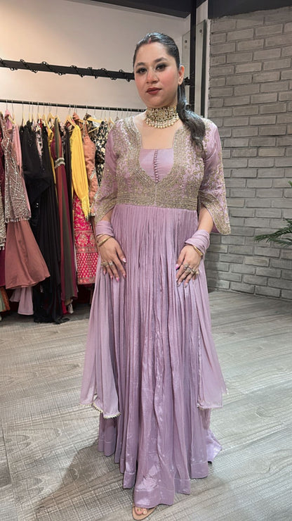Hayatt katdana Lavander Anarkali