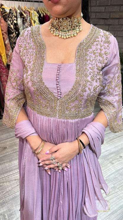 Hayatt katdana Lavander Anarkali