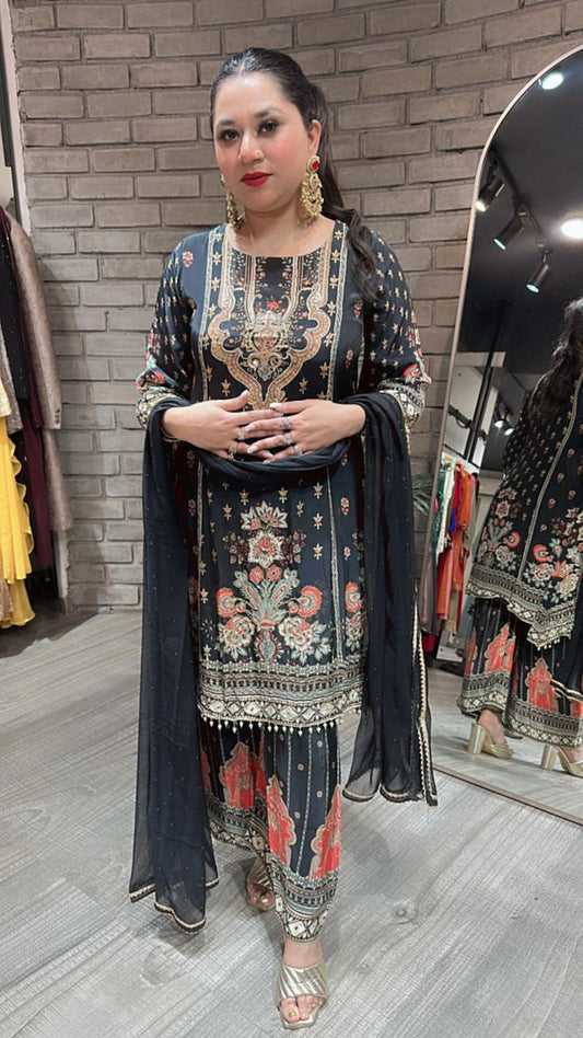 Polki Black C-cut suit