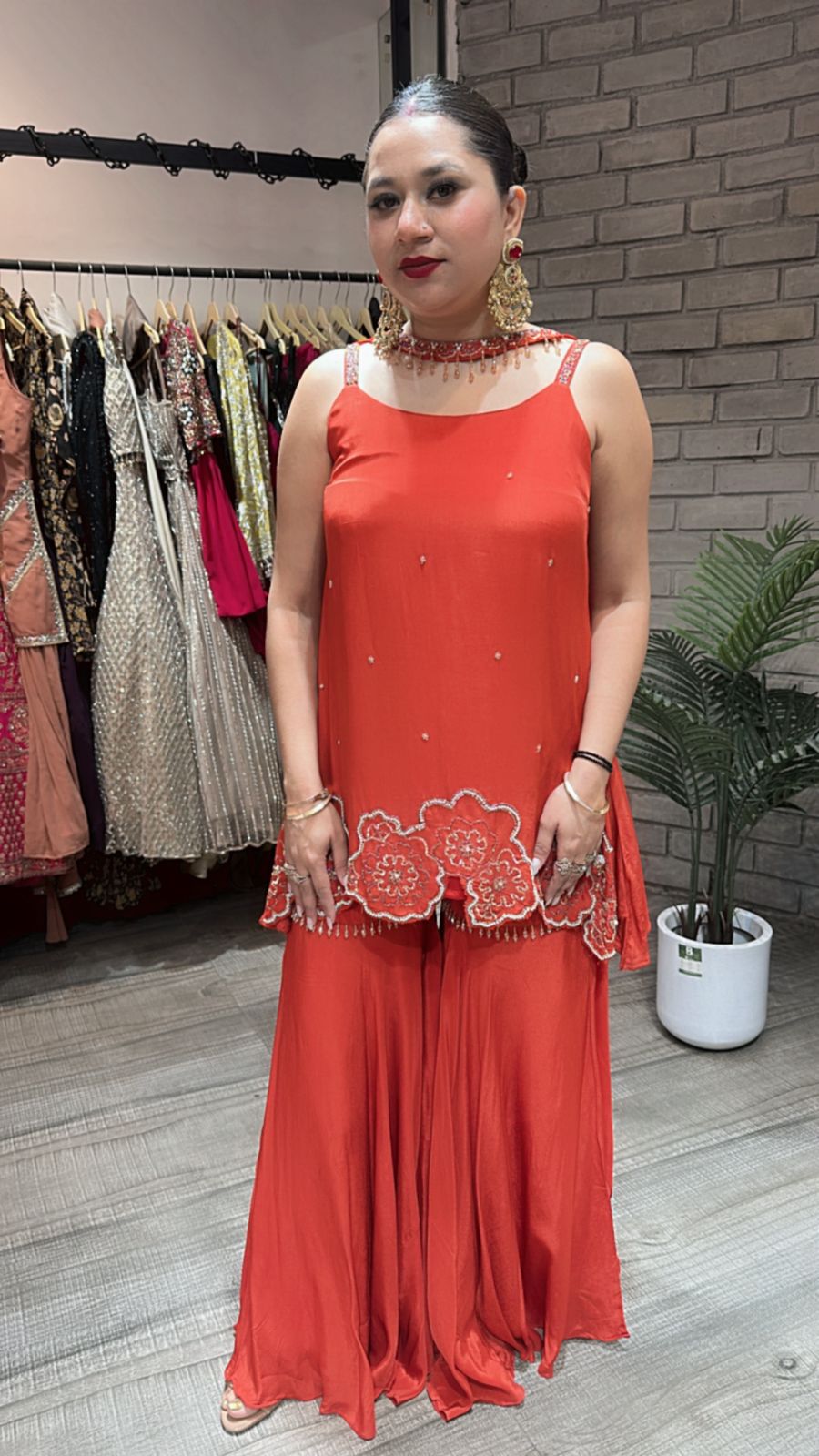 Mausam Rust Indowestern suit