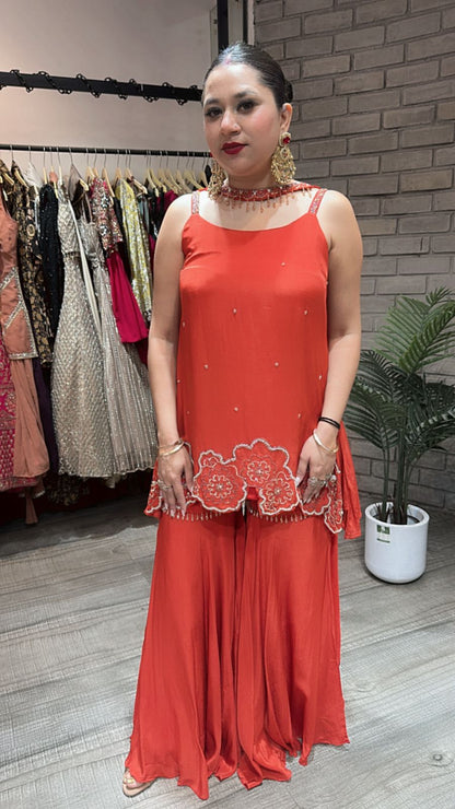 Mausam Rust Indowestern suit