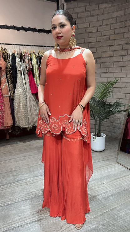 Mausam Rust Indowestern suit