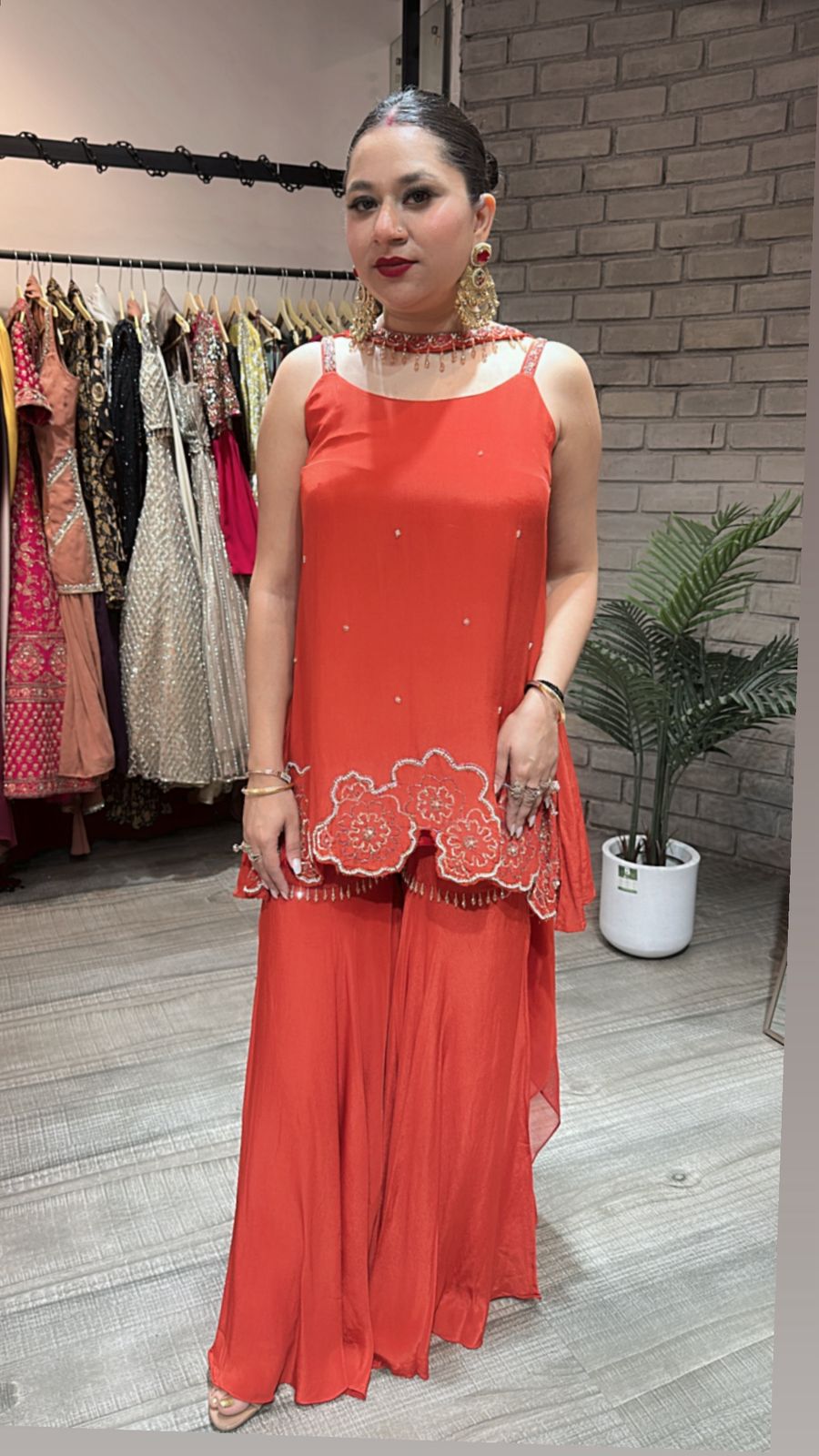 Mausam Rust Indowestern suit